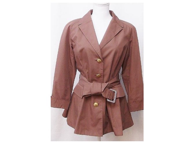 [Gebraucht] Junko Shimada Jacke-Design-Halbmantel 9 Braun - Ansicht 2