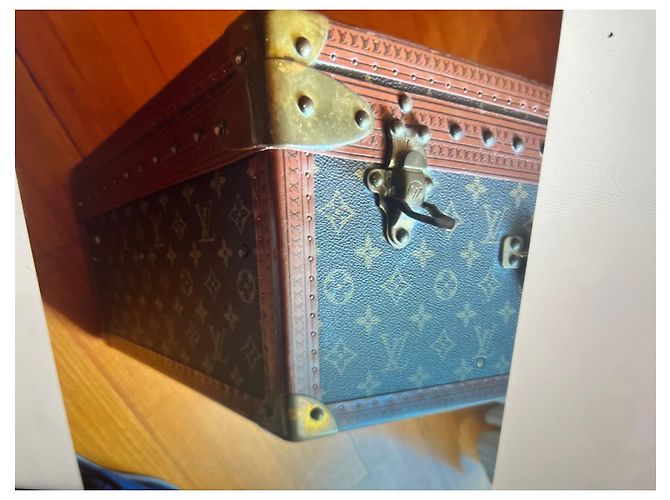 Louis Vuitton Rigid Suitcase Brown Leather - view 4