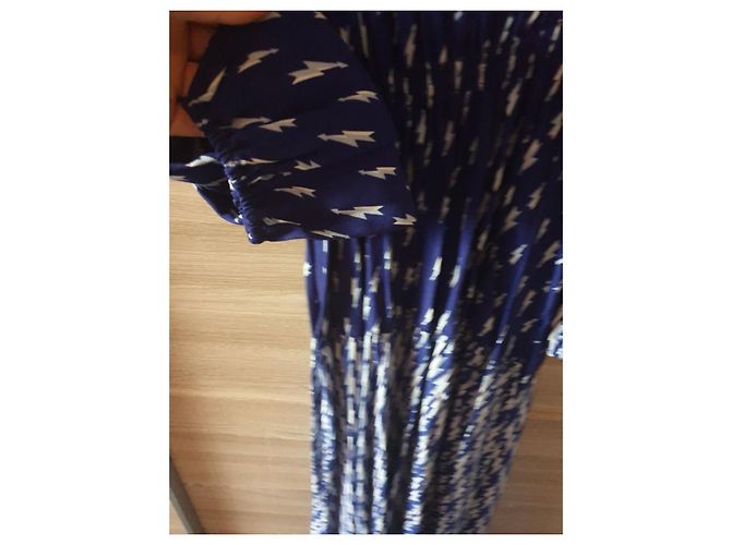 Vestido Sandro azul de viscosa - vista 3