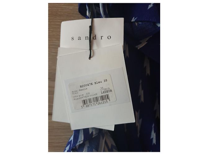 Vestido Sandro azul de viscosa - vista 4