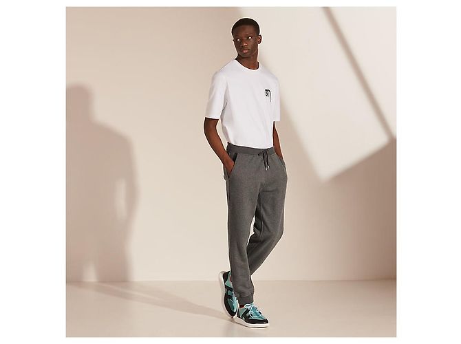 Hermès hermes Pantalone da jogging dettaglio in pellenuovo Grigio - vista 2