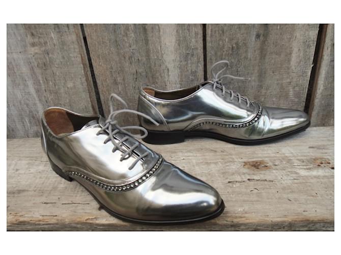 Lanvin p Oxford metallizzata 39 Argento - vista 3