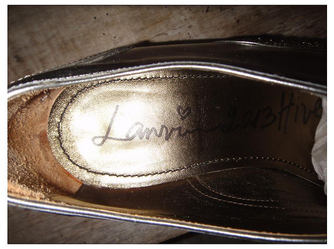 Lanvin p Oxford metallizzata 39 Argento - vista 5