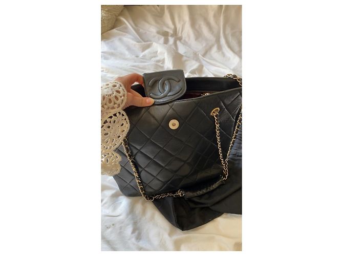 Borsa Chanel in pelle nera Nero - vista 6