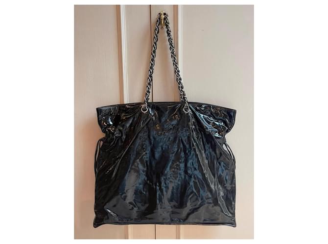 Chanel Tote Bag Schwarz Lackleder - Ansicht 2