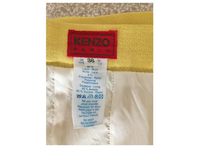 Kenzo Zitronengelber Wollbleistiftrock T.34-36 - Ansicht 4