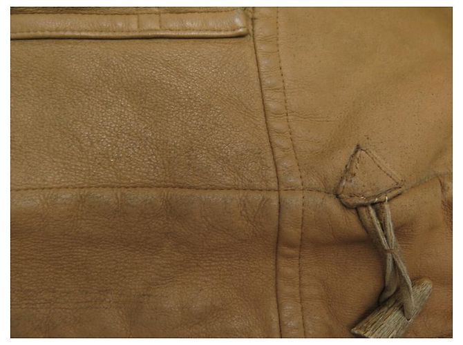 Hermès HERMES DUFFLE COAT 54 L LAMMLEDER RETURNS LAMMLEDER Karamell - Ansicht 10
