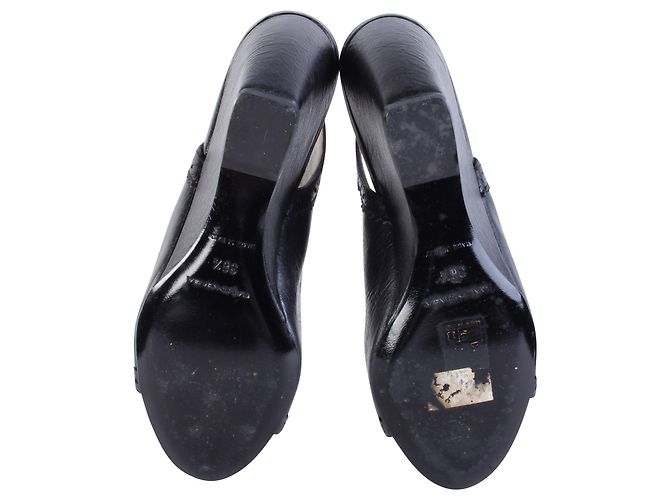 Balenciaga Zeppe nere aperte in punta - vista 5
