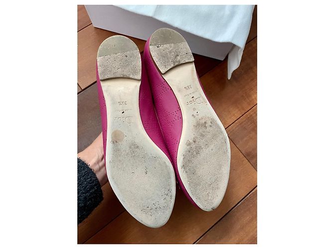 Dior New Lock Ballerinas Leder Himbeere Pink - Ansicht 3