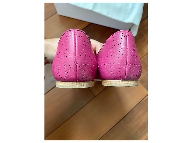 Dior New Lock Ballerinas Leder Himbeere Pink - Ansicht 5