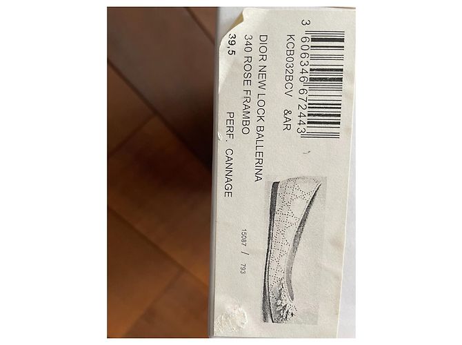 Dior New Lock Ballerinas Leder Himbeere Pink - Ansicht 6