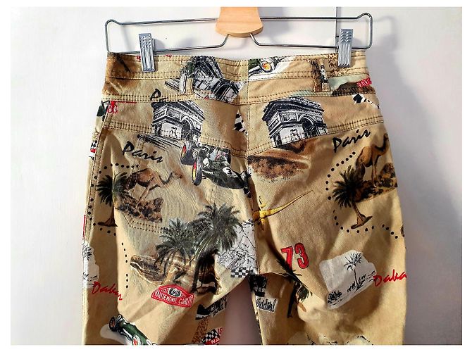 Marc Cain Paris Dakkar Jeans sz 38 Multicolor Beige - vista 2