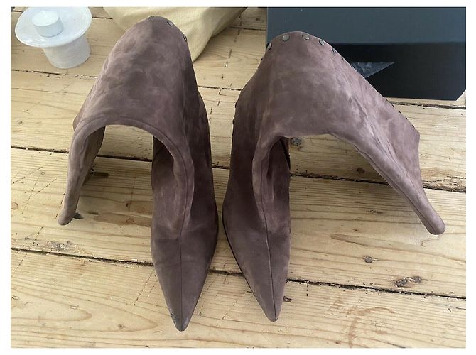 Jimmy Choo Stivali al ginocchio con borchie Marrone Cioccolato - vista 7