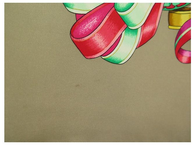Hermès SCIARPA HERMES I NASTRI DEL CAVALLO METZ CARRE 90 SCIARPA IN SETA MARRONE IN SETA - vista 10