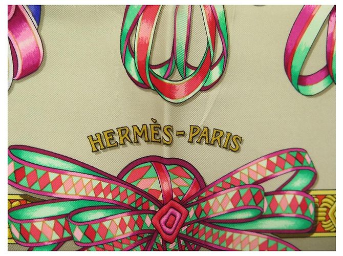 Hermès SCIARPA HERMES I NASTRI DEL CAVALLO METZ CARRE 90 SCIARPA IN SETA MARRONE IN SETA - vista 4
