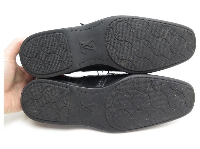 SCARPE LOUIS VUITTON RICHELIEU 7 41 Scarpe in pelle nera Nero - vista 3