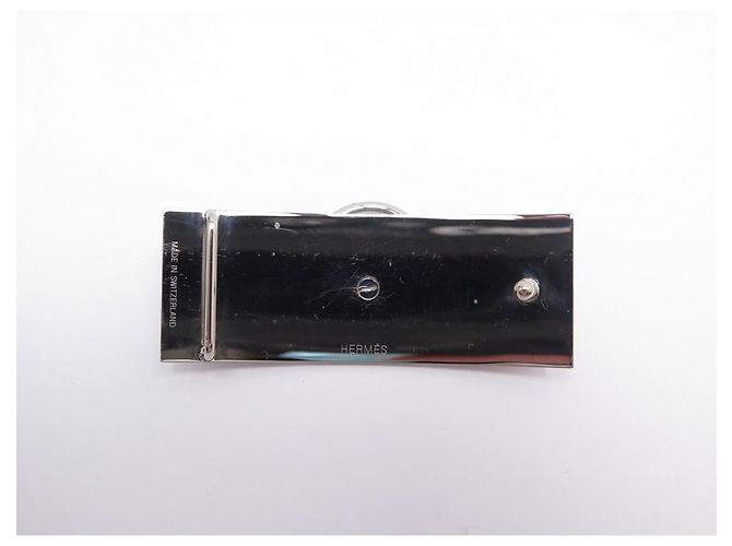 Hermès COLLAR DE PERRO CON HEBILLA DE CINTURÓN MEDOR HERMES 24 CINTURÓN HEBILLA MM PALLADIE Plata - vista 3