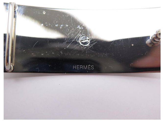 Hermès COLLAR DE PERRO CON HEBILLA DE CINTURÓN MEDOR HERMES 24 CINTURÓN HEBILLA MM PALLADIE Plata - vista 5