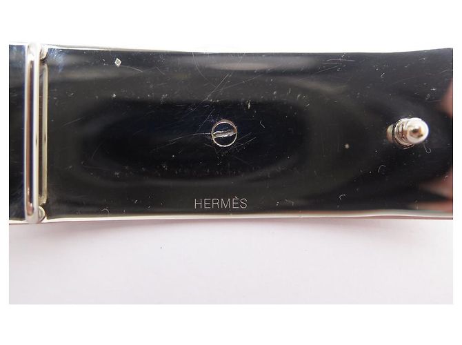 Hermès COLLAR DE PERRO CON HEBILLA DE CINTURÓN MEDOR HERMES 24 CINTURÓN HEBILLA MM PALLADIE Plata - vista 6