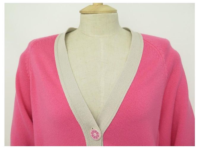 NEU CHANEL PULLOVER LANGE CARDIGAN P53235 l 42 ROSA KASCHMIR SWEATSHIRT Pink - Ansicht 2
