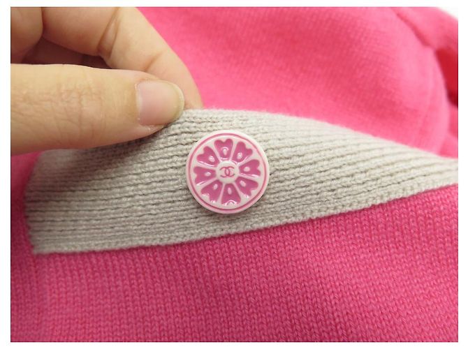NEU CHANEL PULLOVER LANGE CARDIGAN P53235 l 42 ROSA KASCHMIR SWEATSHIRT Pink - Ansicht 9