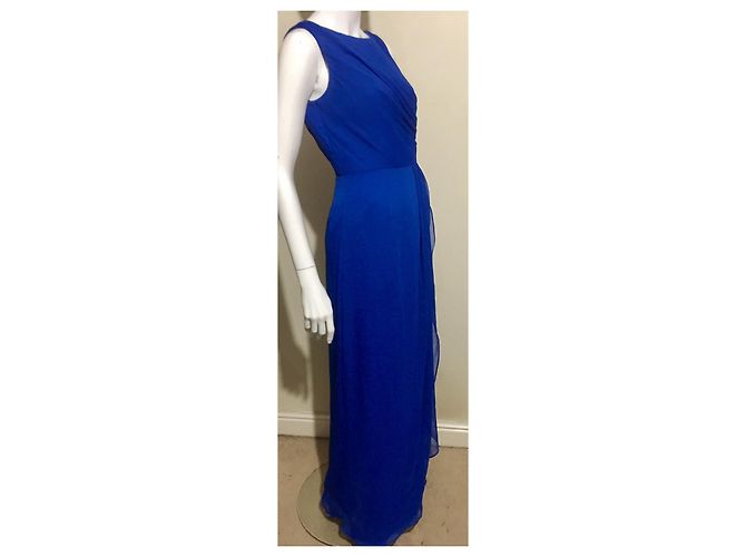 Lela Rose Saphirblaues Chiffonkleid - Ansicht 2