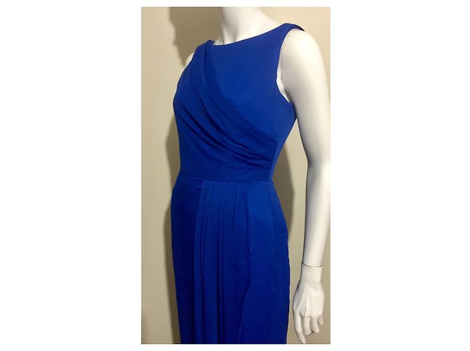 Lela Rose Saphirblaues Chiffonkleid - Ansicht 3
