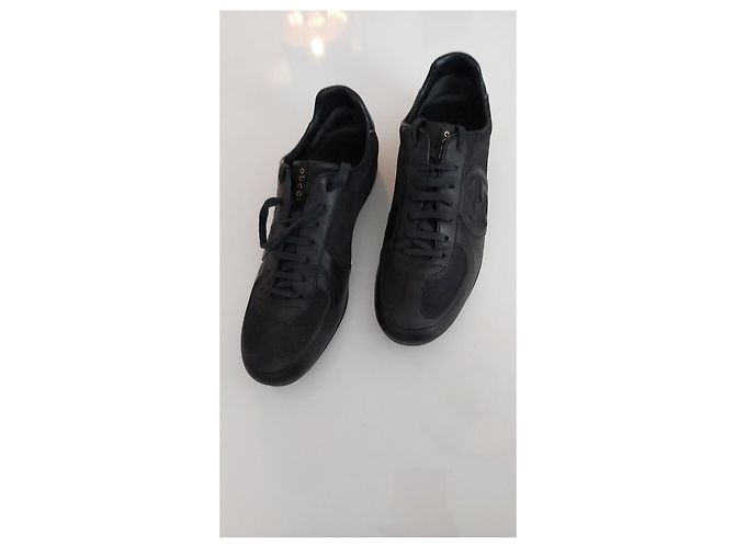 Gucci GG Basket Sneaker Schwarz Leder Stoff - Ansicht 6