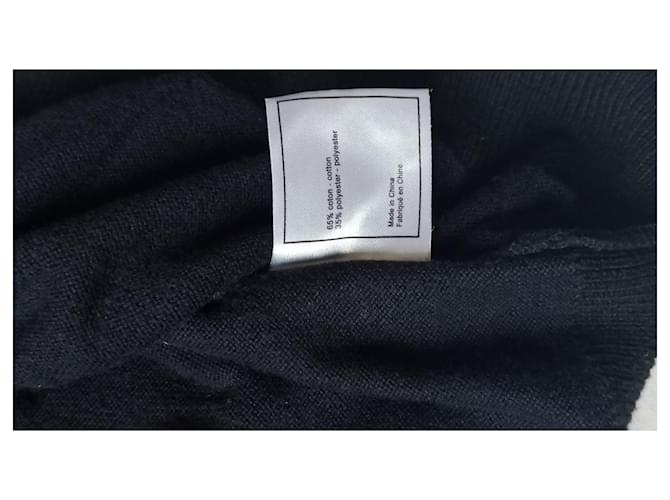 Cambon Chanel Uniform Weste blau schwarzer Rand Kamelienknöpfe Marineblau - Ansicht 4