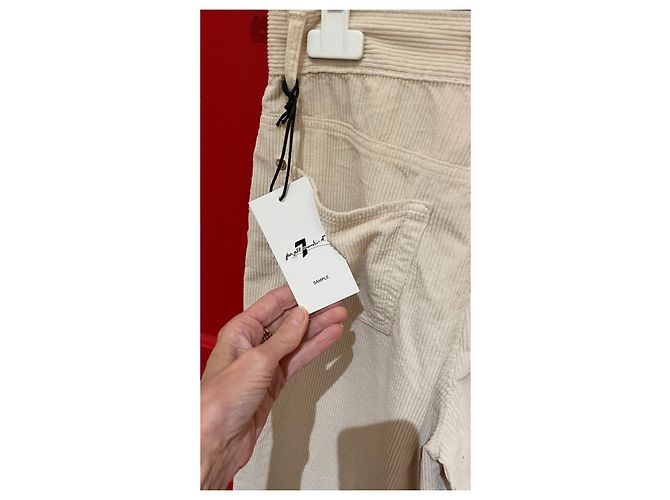 7 For All Mankind Samtose Hose Creme - Ansicht 3