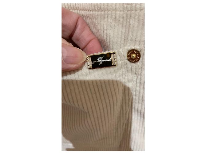 7 For All Mankind Samtose Hose Creme - Ansicht 4