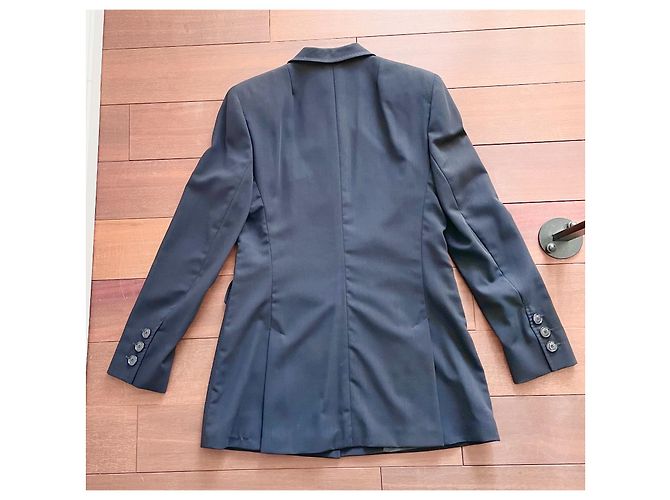 Akris Navy Blue Wool Jacket Size 40 - view 2