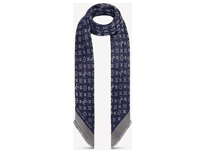 Louis Vuitton Seiden Schals Blau Dunkelblau - Ansicht 2