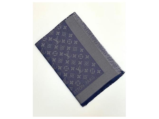 Louis Vuitton Seiden Schals Blau Dunkelblau - Ansicht 4