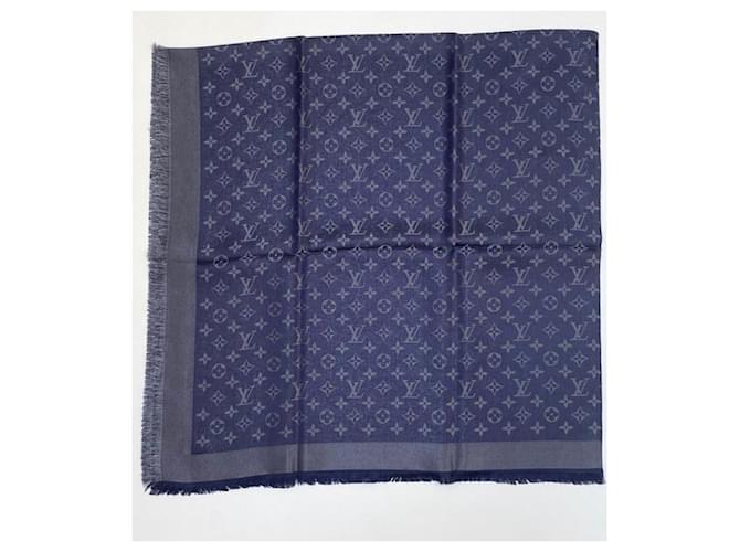 Louis Vuitton Seiden Schals Blau Dunkelblau - Ansicht 5