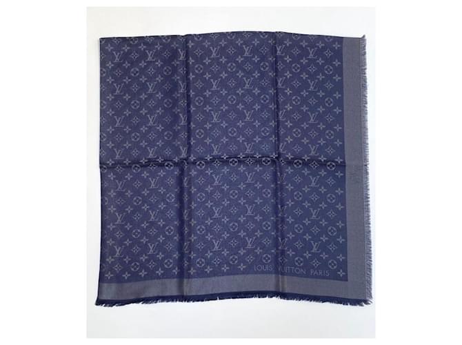 Louis Vuitton Seiden Schals Blau Dunkelblau - Ansicht 9