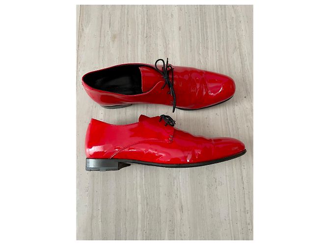 Scarpe con lacci Heschung in vernice rossa Rosso - vista 2