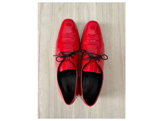 Scarpe con lacci Heschung in vernice rossa Rosso - vista 3