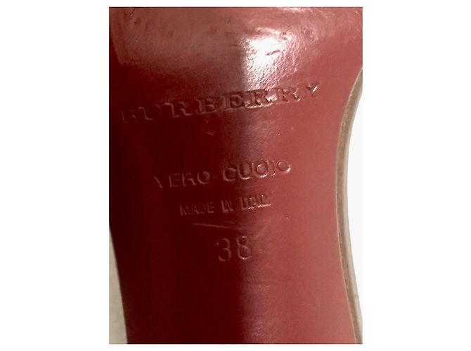 Taglia dei muli vintage Burberry 38 Bronzo - vista 5