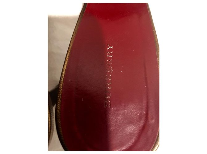Taglia dei muli vintage Burberry 38 Bronzo - vista 7