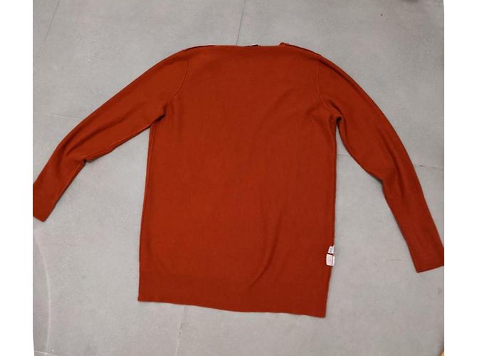 Brunello Cucinelli Kaschmir Pullover tiefer V-Ausschnitt Orange - Ansicht 2