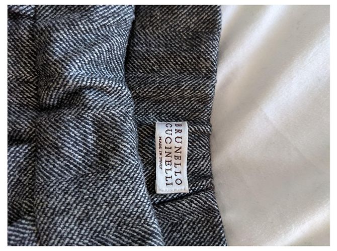 Brunello Cucinelli Culotte Rock aus Wolle Grau - Ansicht 6