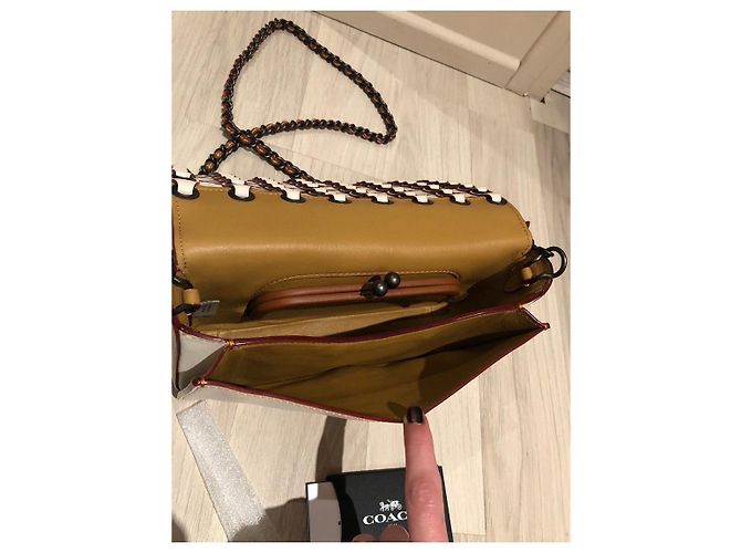Borsa a mano Coach in pelle bianca Bianco - vista 4