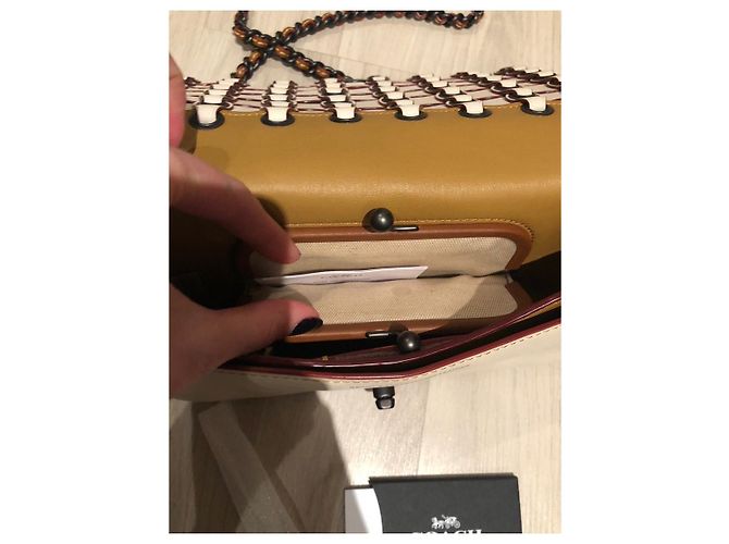 Borsa a mano Coach in pelle bianca Bianco - vista 5