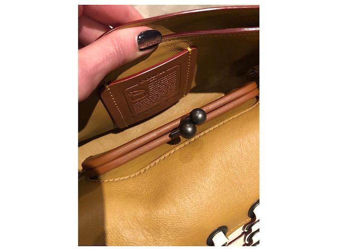 Borsa a mano Coach in pelle bianca Bianco - vista 6