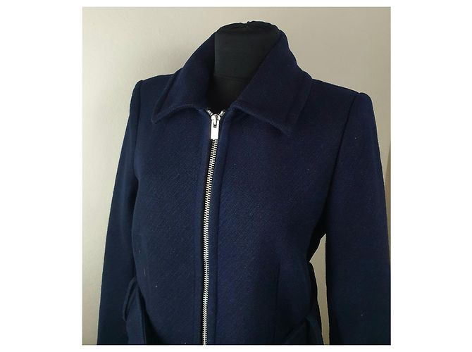 Abrigo Club Monaco azul de lana Azul marino - vista 4