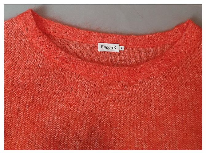 Filippa K Pullover aus Wolle und Mohair Orange - Ansicht 5