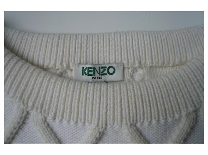 KENZO Weißer ecru Pullover neuwertig TM Aus weiß - Ansicht 3