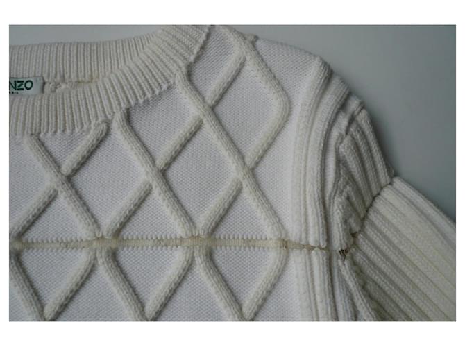 KENZO Weißer ecru Pullover neuwertig TM Aus weiß - Ansicht 5
