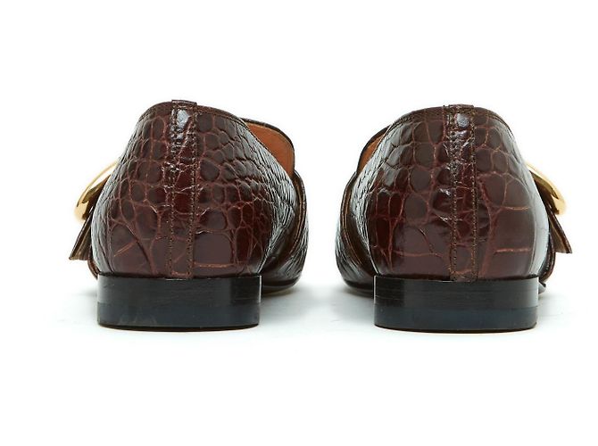 Rupert Sanderson CHARMER MARRONE CROCOLIKE EU38 - vista 4